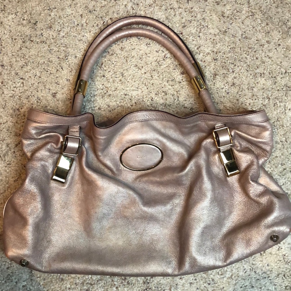 Beautiful authentic Chloe Bag shimmery rose